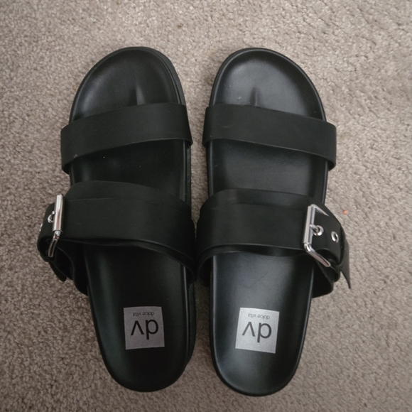 DV by Dolce Vita Black Slide Sandals - Picture 1 of 2